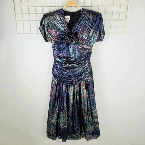 Tally Boutique Dresses & Skirts - Tally Boutique New York Union Made 80s Vintage Metallic Iridescent Fairy Dress
